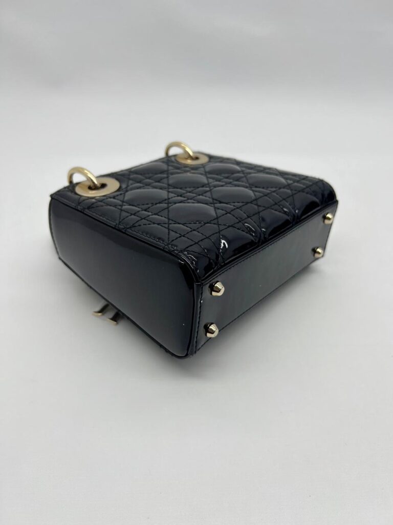 Mini Lady Dior Vernis Black LGHW