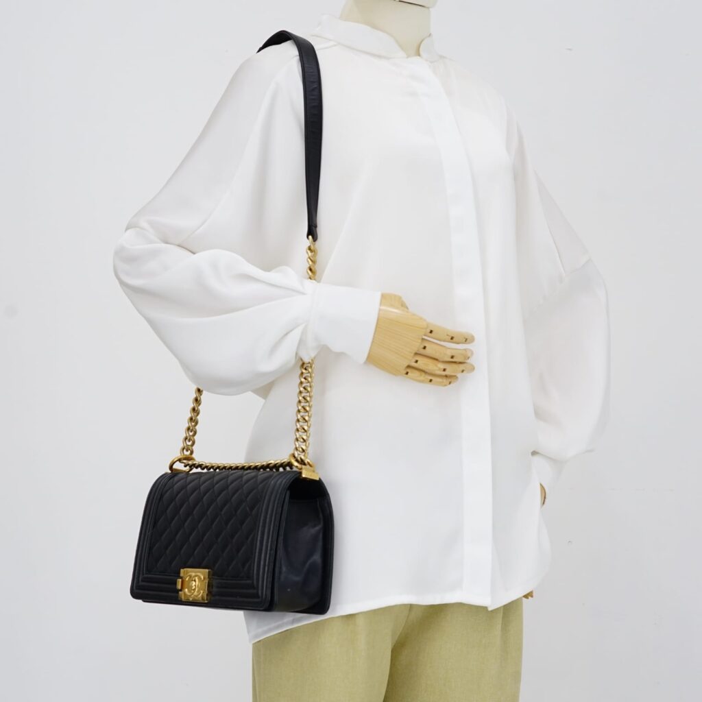 Boy 25 Lambskin Black GHW