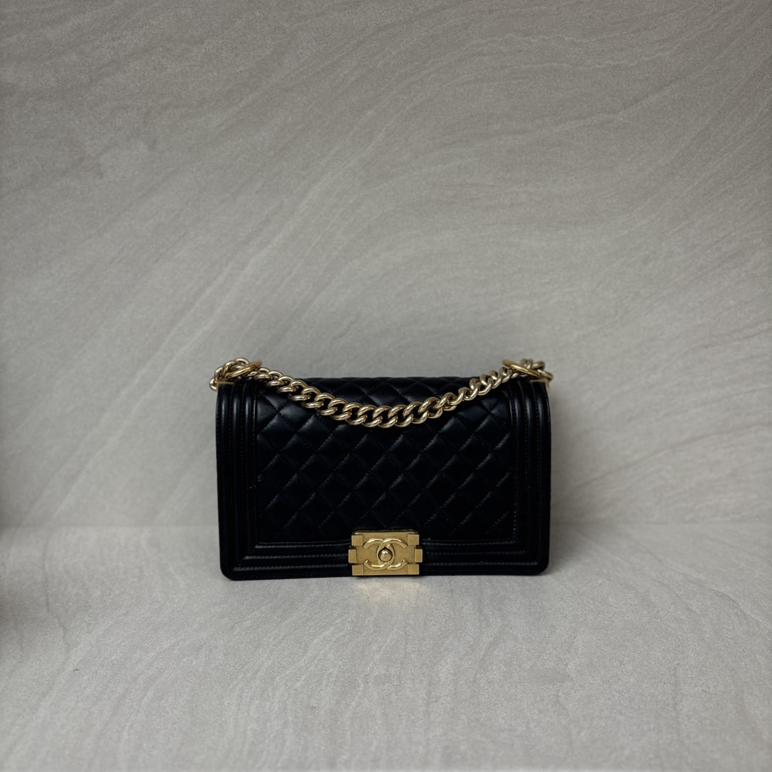 Boy 25 Lambskin Black GHW