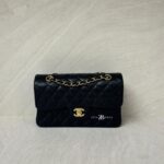 Small Classic D Flap Caviar Black GHW