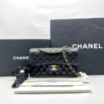 Small Classic D Flap Caviar Black GHW