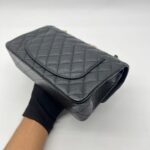 Small Classic D Flap Caviar Black GHW