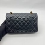 Small Classic D Flap Caviar Black GHW