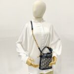 Small C'est Bucket Bag Canvas Blue Oblique GHW