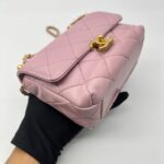 CC Pearl Flap Bag Lambskin Light Purple GHW
