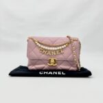 CC Pearl Flap Bag Lambskin Light Purple GHW
