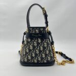 Small C'est Bucket Bag Canvas Blue Oblique GHW