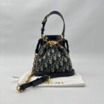 Small C'est Bucket Bag Canvas Blue Oblique GHW