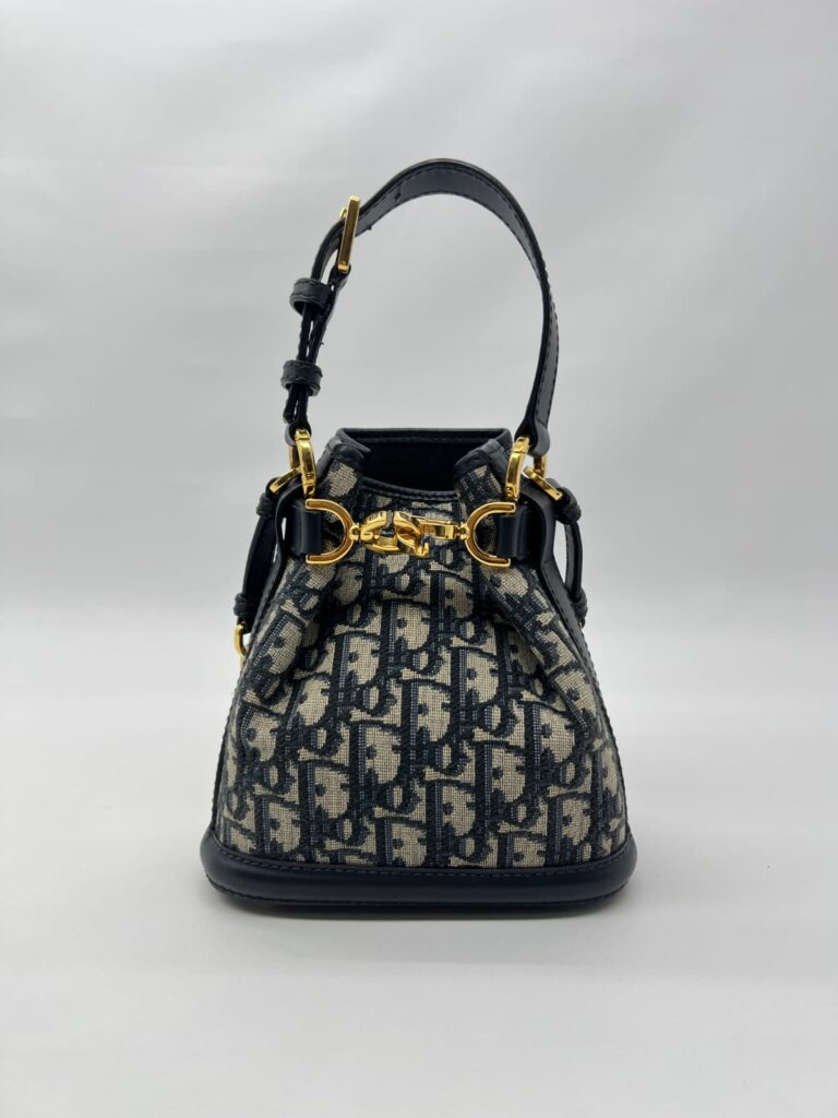 Small C'est Bucket Bag Canvas Blue Oblique GHW