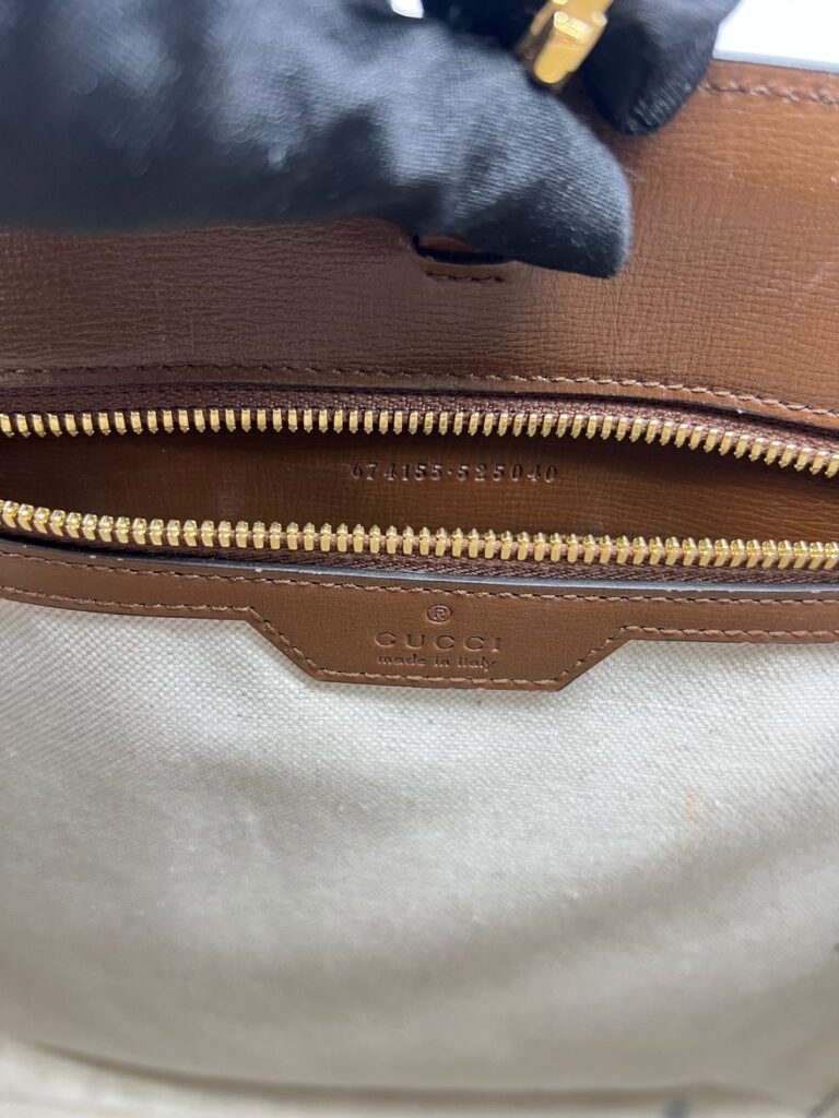 Medium Tote Bag Interlocking Upreme Canvas Brown