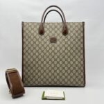 Medium Tote Bag Interlocking Upreme Canvas Brown