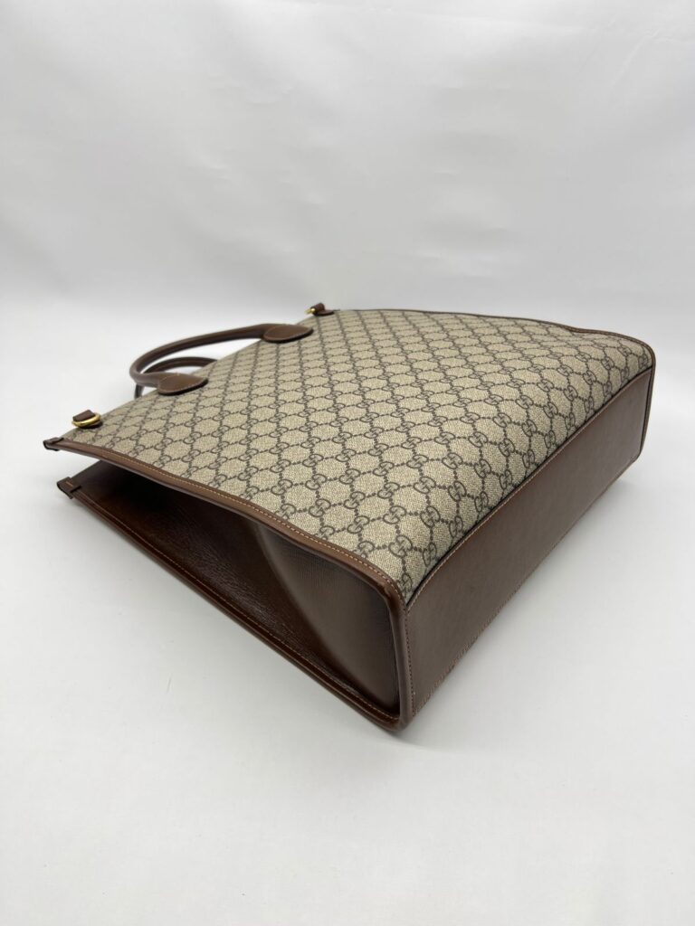 Medium Tote Bag Interlocking Upreme Canvas Brown