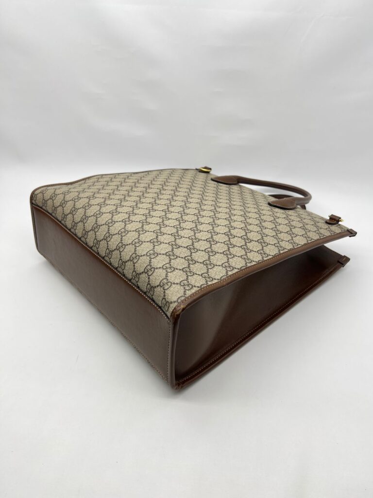 Medium Tote Bag Interlocking Upreme Canvas Brown