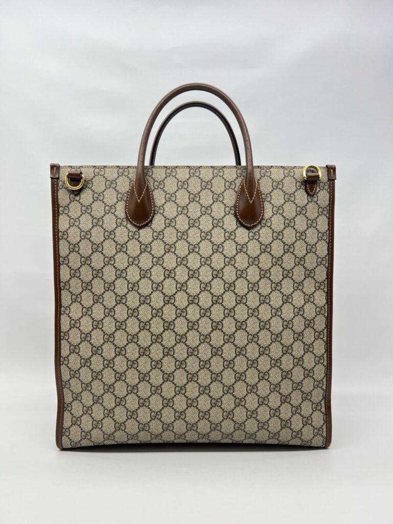 Medium Tote Bag Interlocking Upreme Canvas Brown