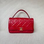 Hold The Line Flap Shiny Calfskin Red GHW