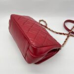 Hold The Line Flap Shiny Calfskin Red GHW