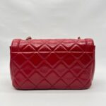 Hold The Line Flap Shiny Calfskin Red GHW