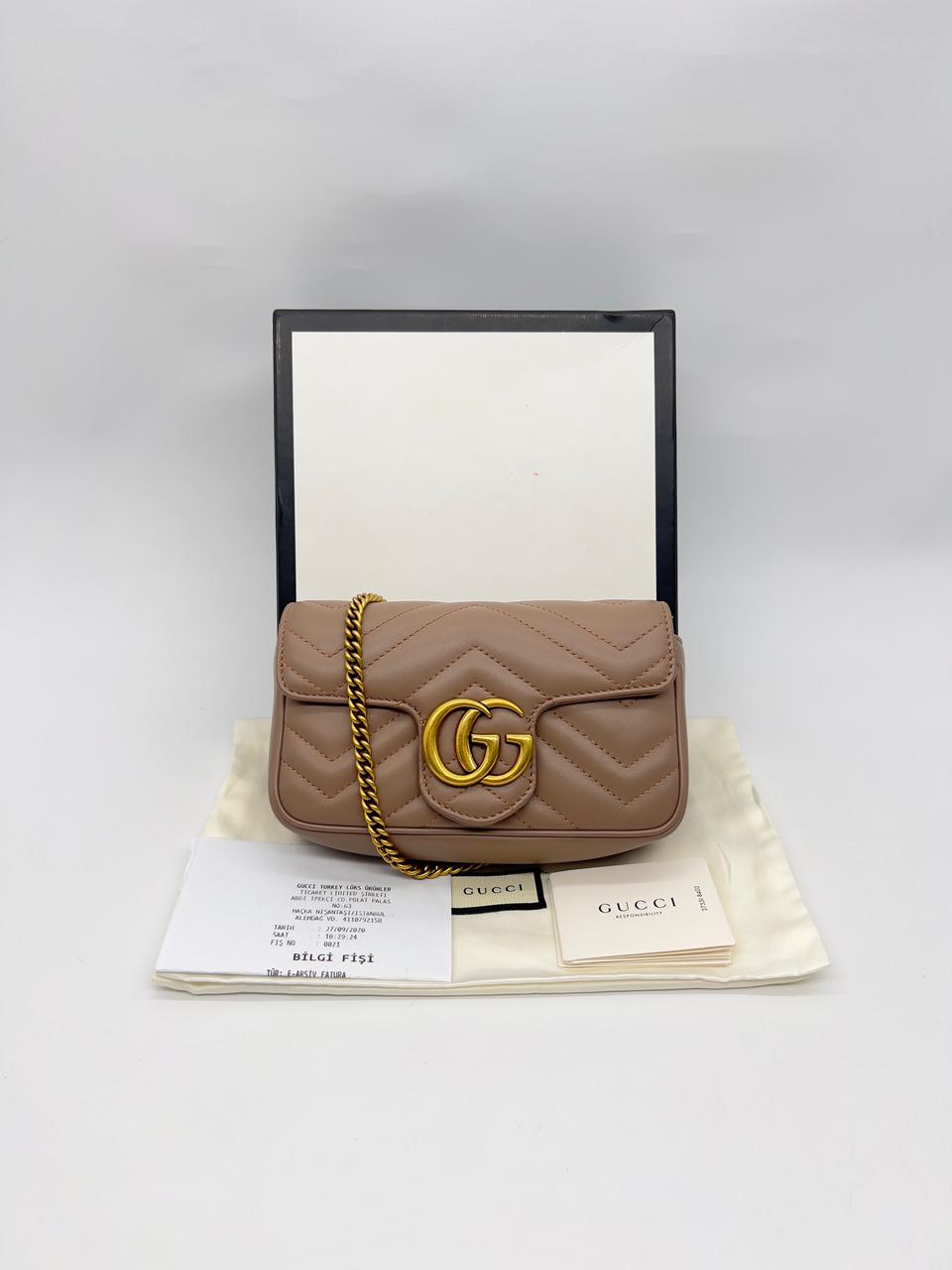 Marmont Supermini Nude GHW