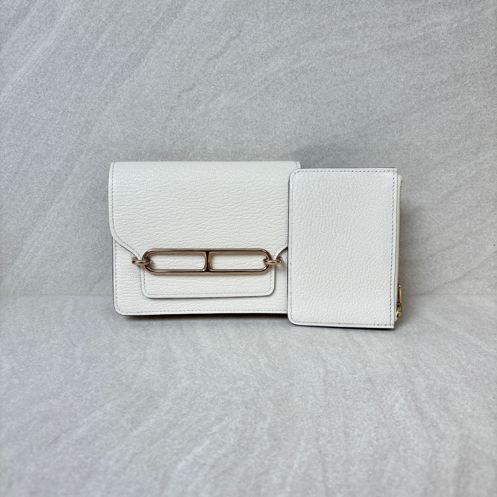 Roulis Slim Wallet Epsom Mushroom GHW