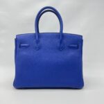 Birkin 30 Retourne Togo Bleu Electrique PHW