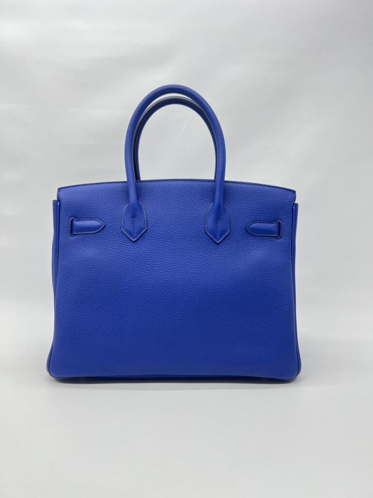 Birkin 30 Retourne Togo Bleu Electrique PHW