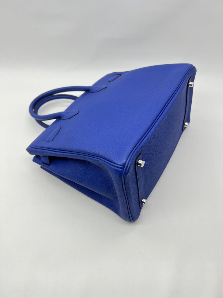 Birkin 30 Retourne Togo Bleu Electrique PHW