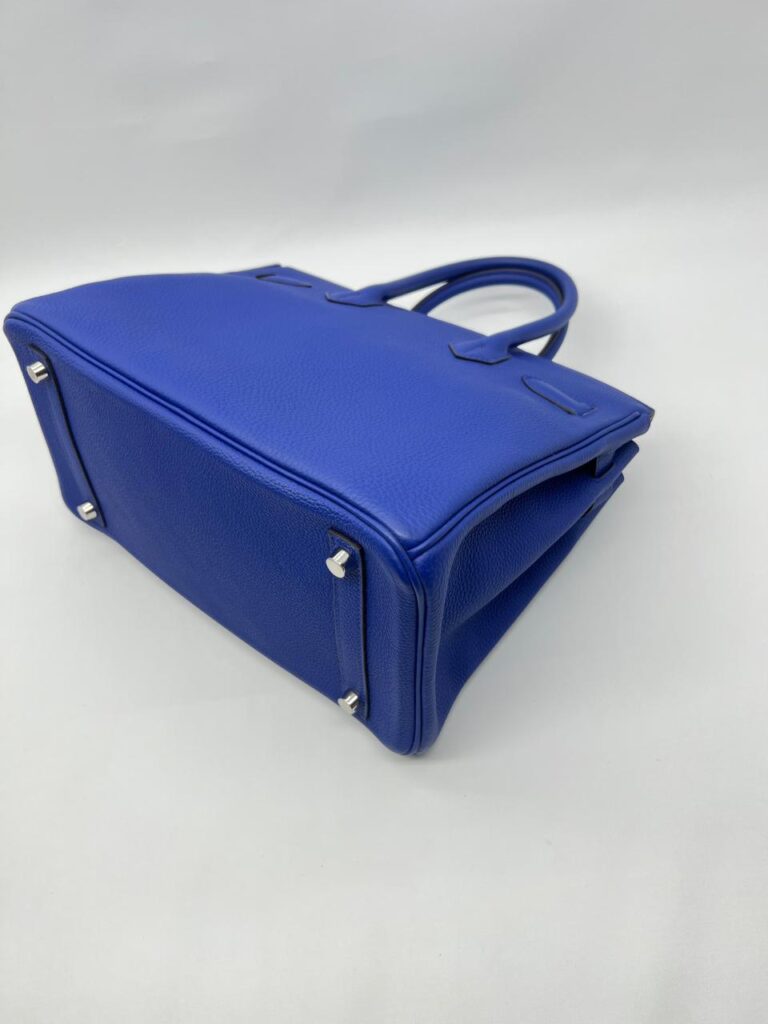 Birkin 30 Retourne Togo Bleu Electrique PHW