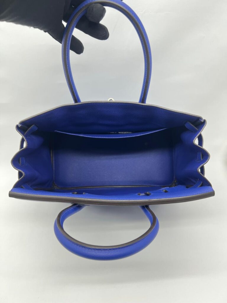 Birkin 30 Retourne Togo Bleu Electrique PHW