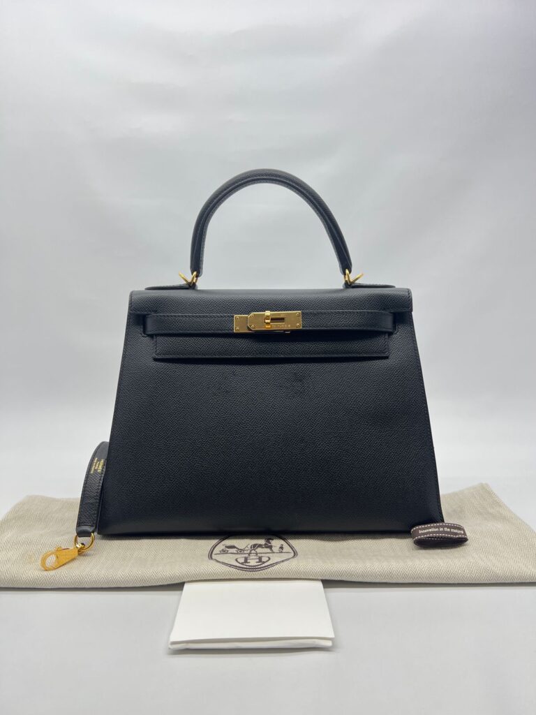 Kelly 28 Epsom Sellier Black GHW