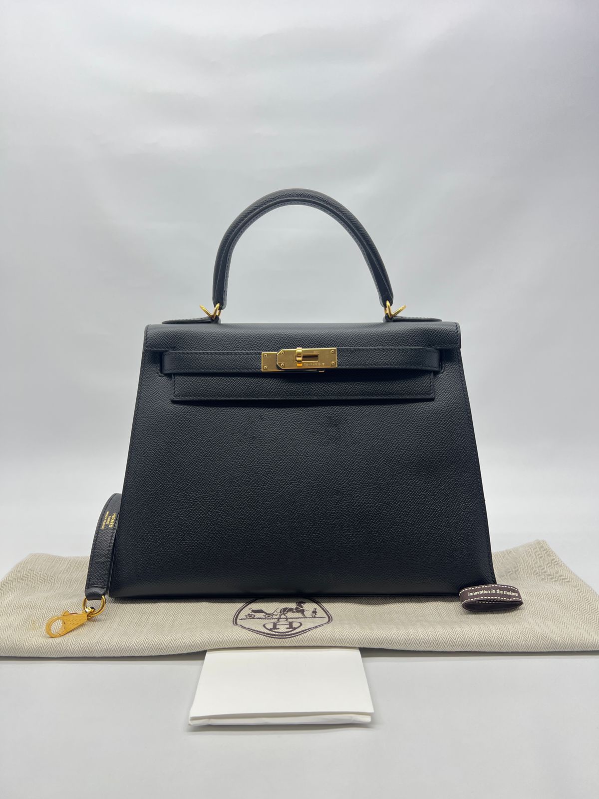 Kelly 28 Epsom Sellier Black GHW