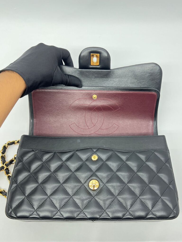 Jumbo Classic Dflap Lambskin Black Ghw