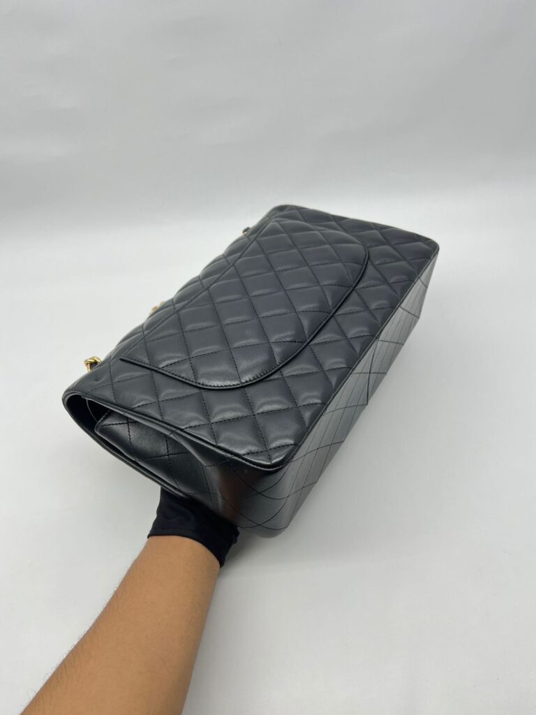 Jumbo Classic Dflap Lambskin Black Ghw