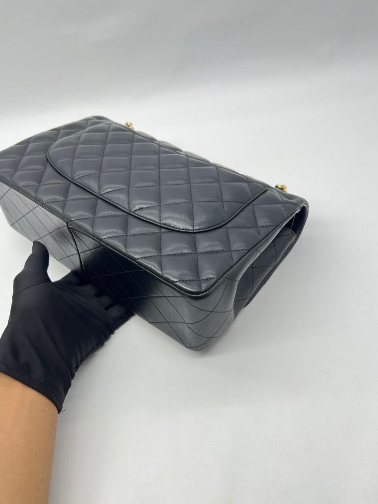 Jumbo Classic Dflap Lambskin Black Ghw