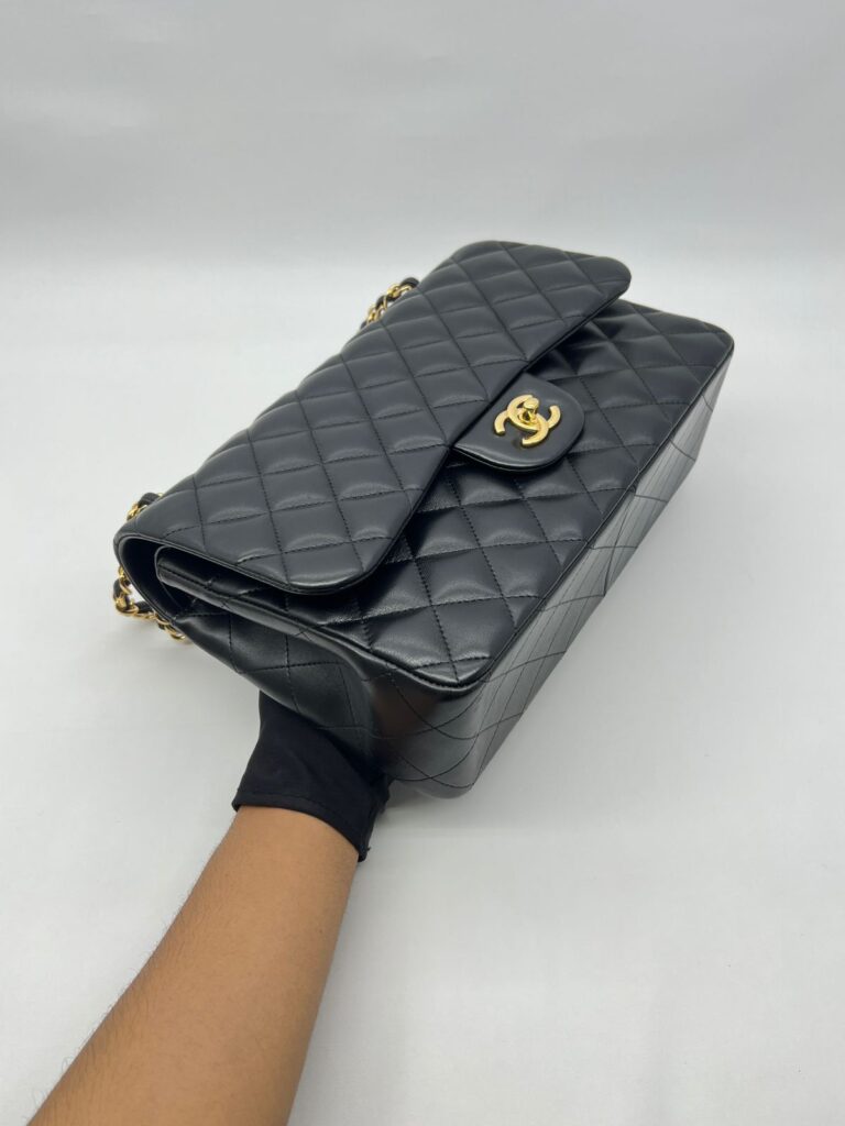 Jumbo Classic Dflap Lambskin Black Ghw