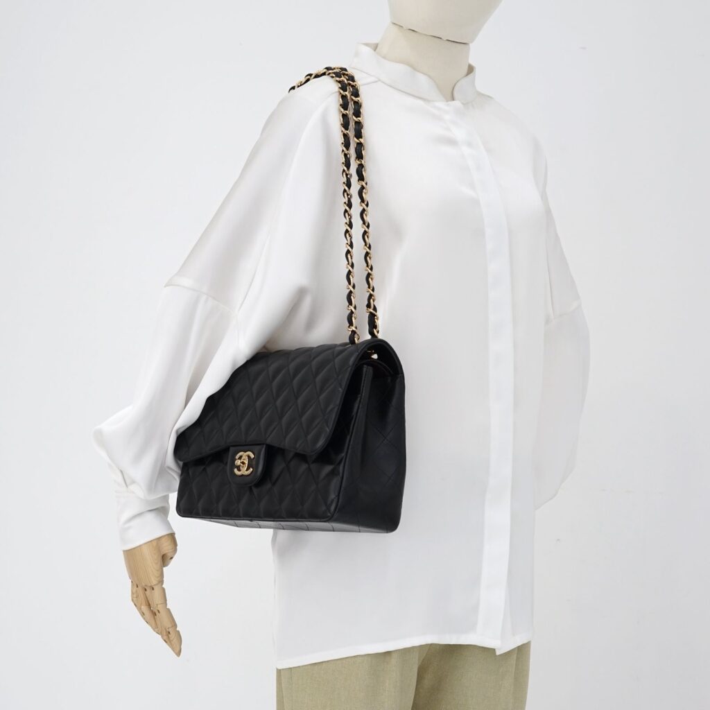 Jumbo Classic Dflap Lambskin Black Ghw