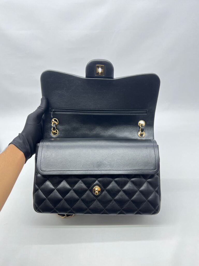 Jumbo Classic Dflap Lambskin Black Ghw