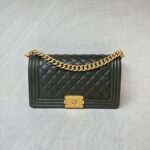 Boy 25 Lambskin Dark Green Ghw