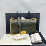 Boy 25 Lambskin Dark Green Ghw