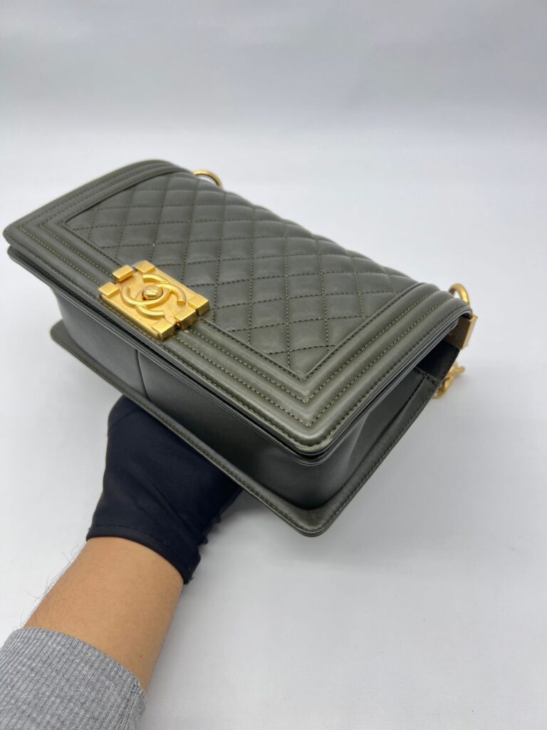 Boy 25 Lambskin Dark Green Ghw