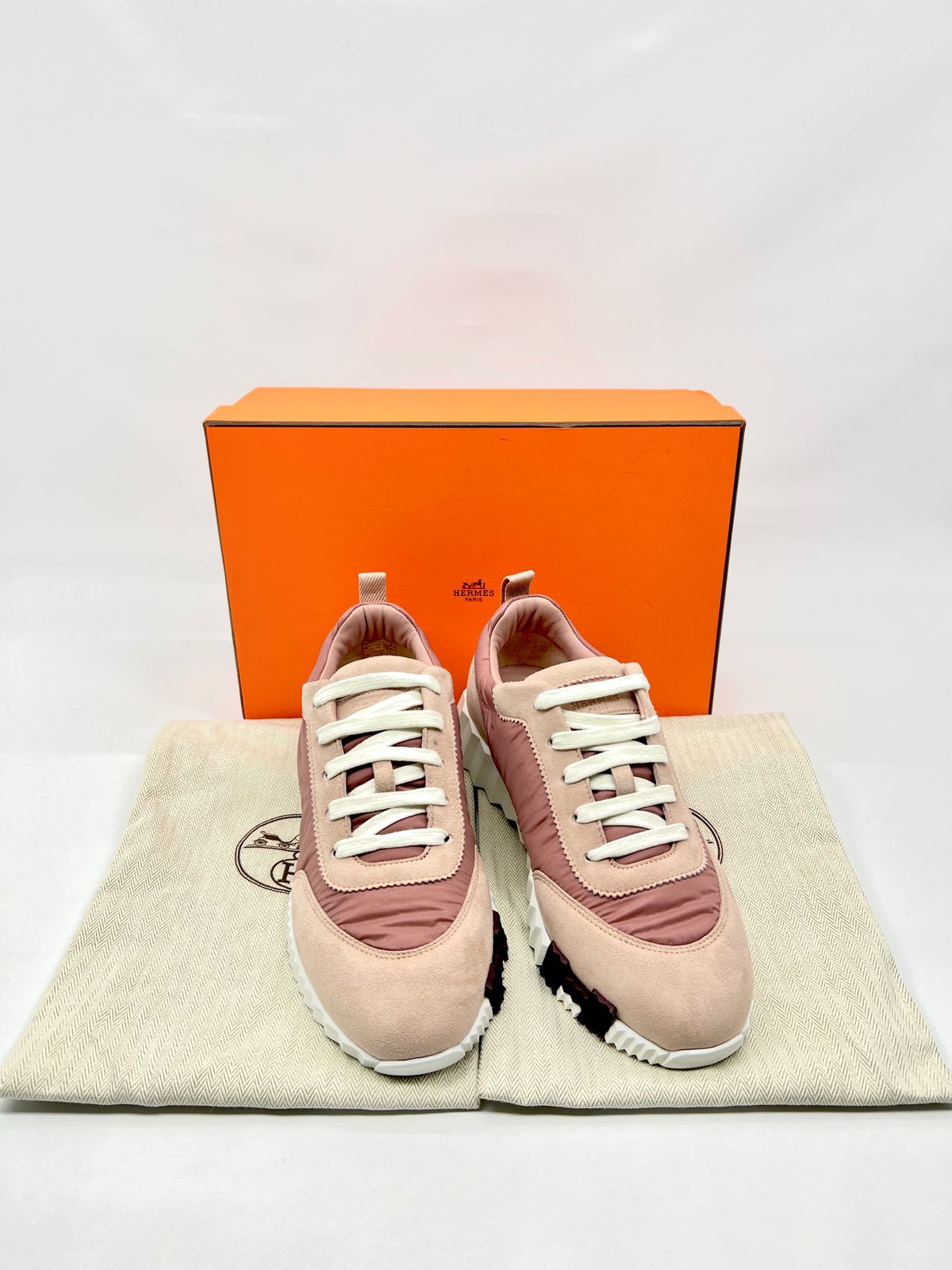 Bouncing Sneakers Prachute Fabric/Suede Rose