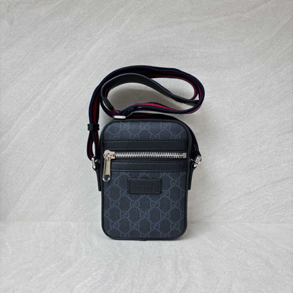 Mini Messenger Supreme Canvas Black Grey