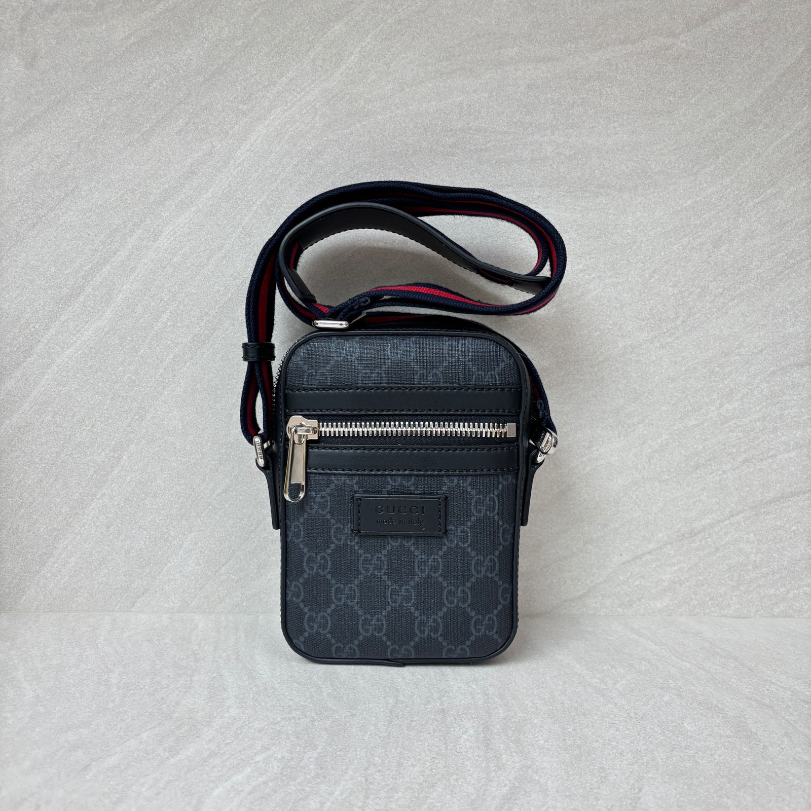 Mini Messenger Supreme Canvas Black Grey