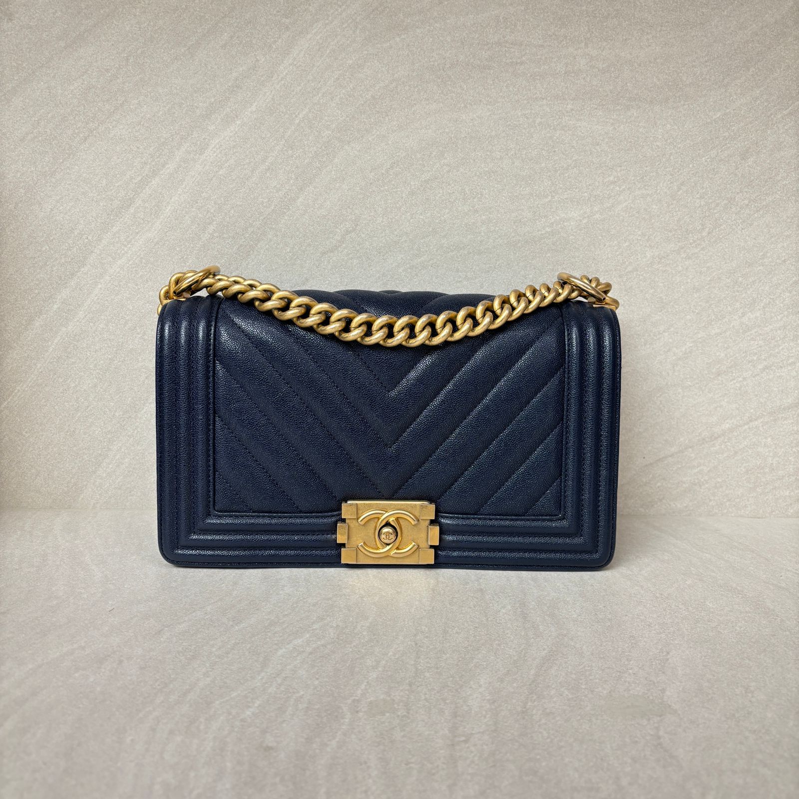 Boy 25 Caviar Navy GHW