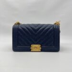 Boy 25 Caviar Navy GHW