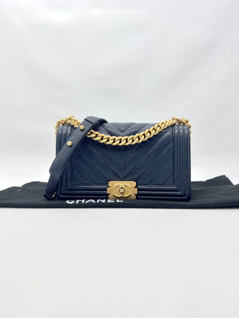 Boy 25 Caviar Navy GHW