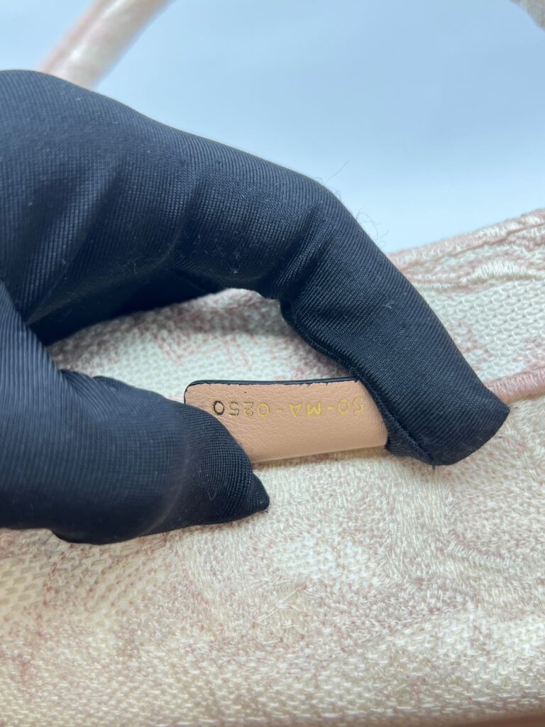 Medium Book Tote Canvas Ecru Pink Toile De Jouy