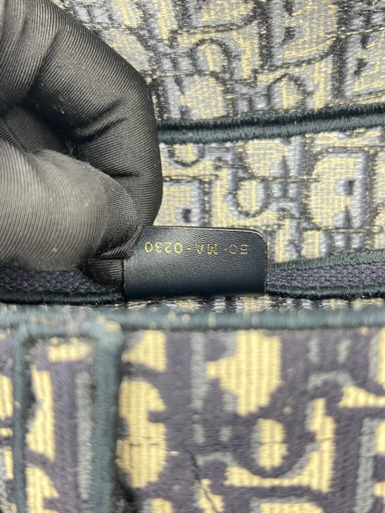 Saddle Medium Canvas Blue Oblique