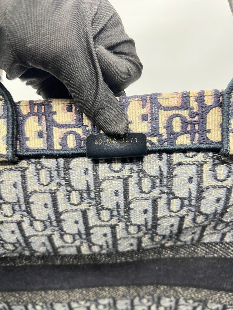 Large Book Tote Canvas Blue Oblique