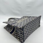 Large Book Tote Canvas Blue Oblique