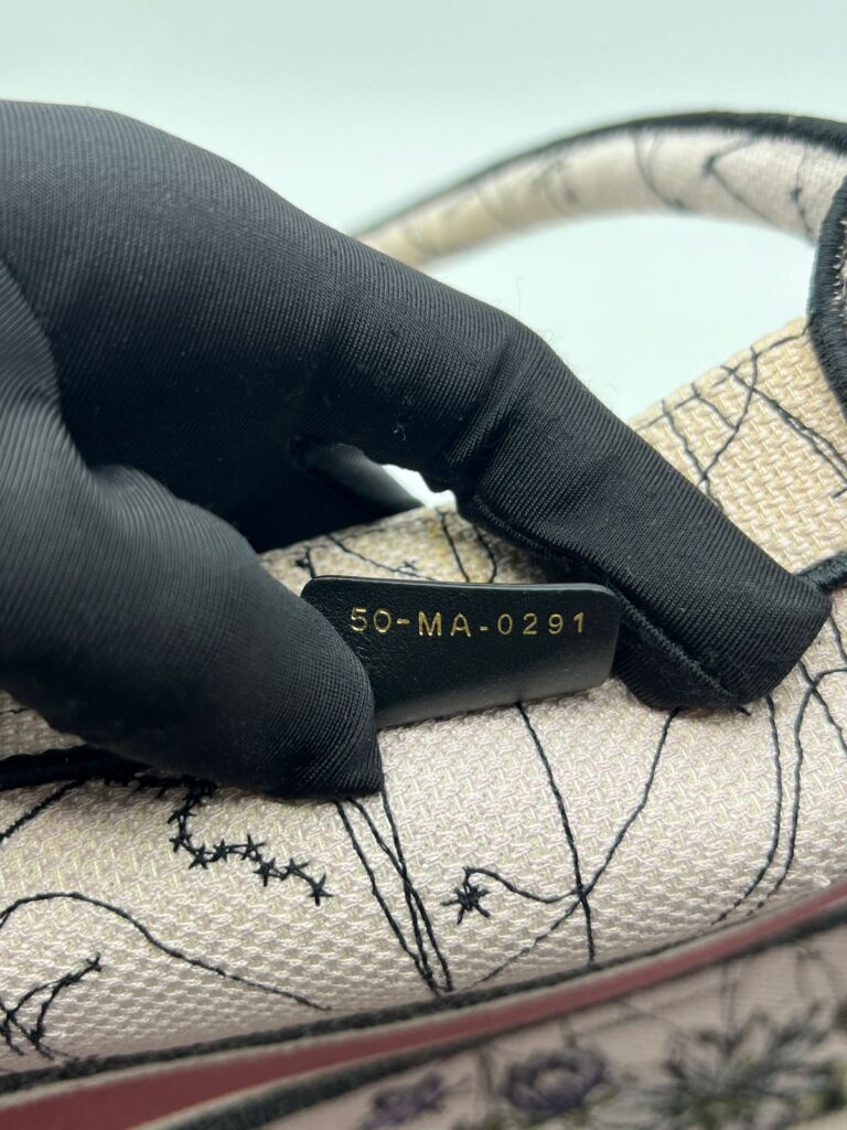 Medium Book Tote Canvas Embroidered Zodiac Pink Multicolor